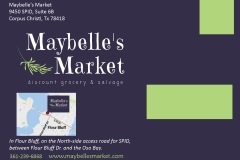 Maybelle\'s Market grand opening postcard front